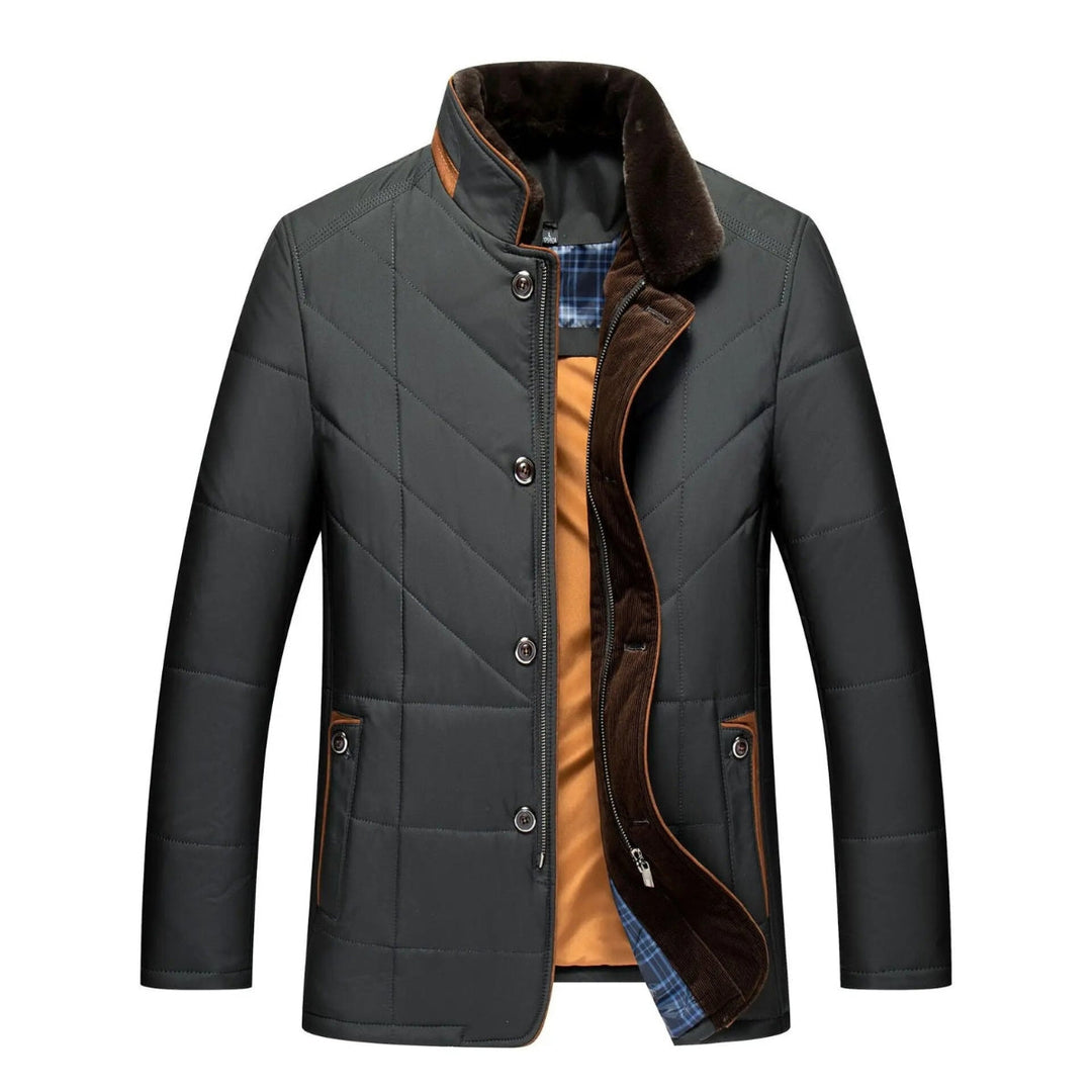 Gilbert | Winter jacket-cardigan with stand-up collar