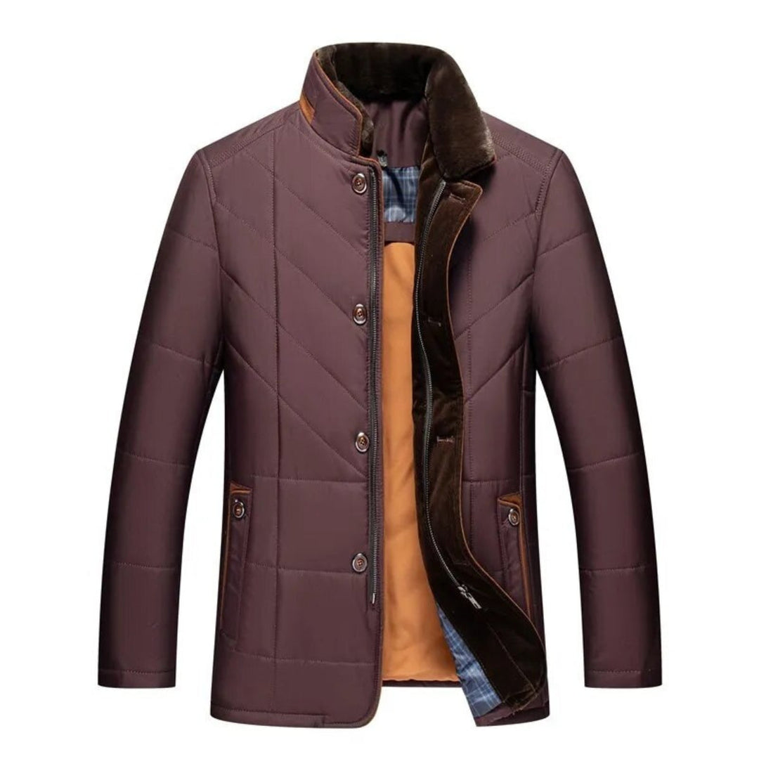 Gilbert | Winter jacket-cardigan with stand-up collar