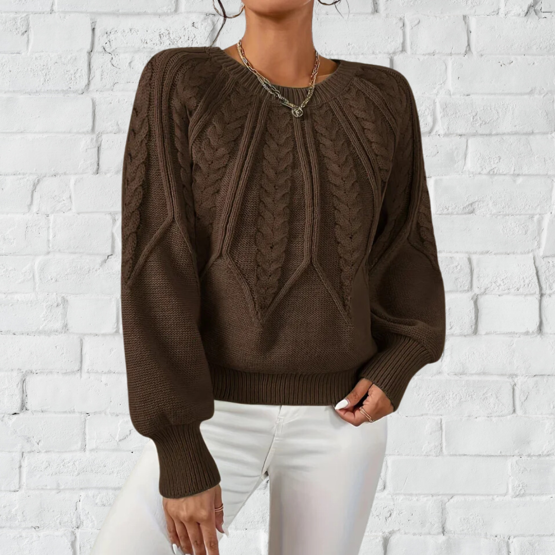 Penelope | Chic cable knit sweater