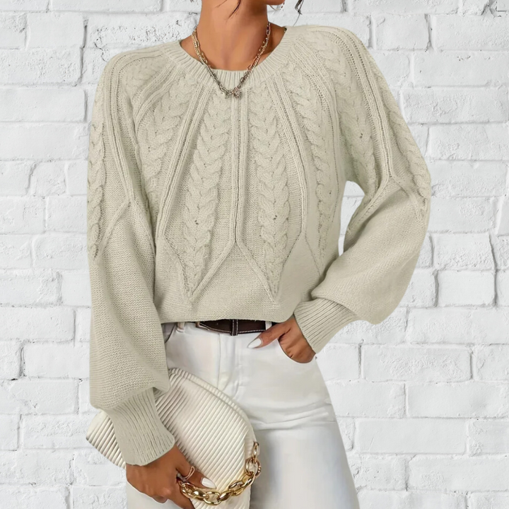 Penelope | Chic cable knit sweater