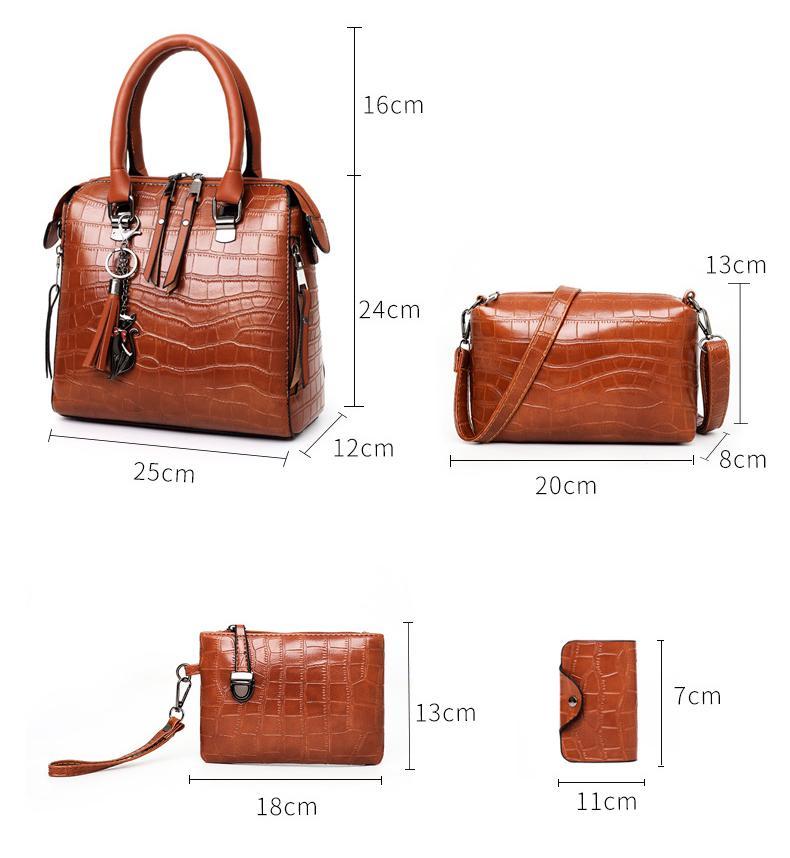 Valina | 4-Piece Leather Bag Set