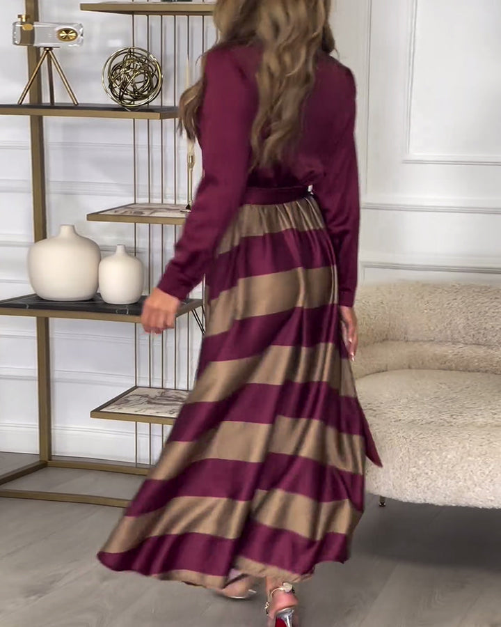 Natalya | Striped elegance dress