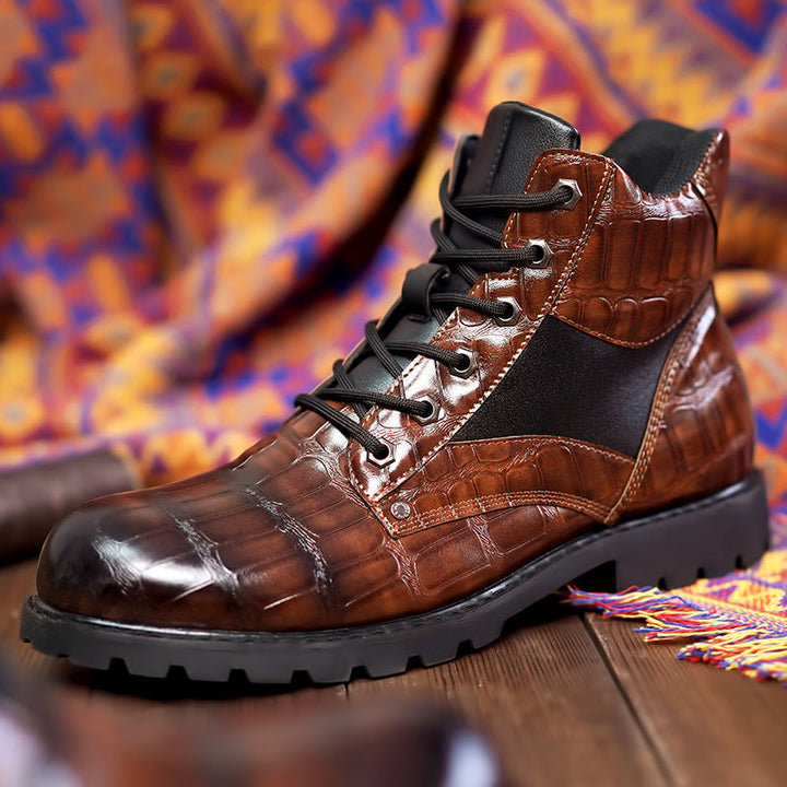 Randall | Leather Croco Boots