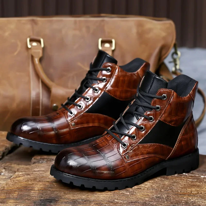 Randall | Leather Croco Boots