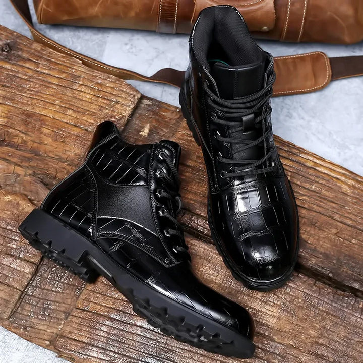 Randall | Leather Croco Boots