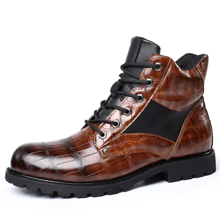 Randall | Leather Croco Boots