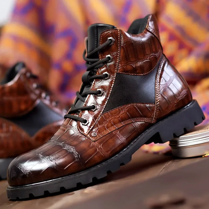 Randall | Leather Croco Boots