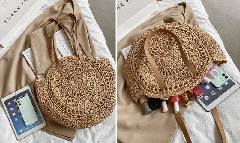 Nathaly | Multi-functional Straw Crossbody Bag